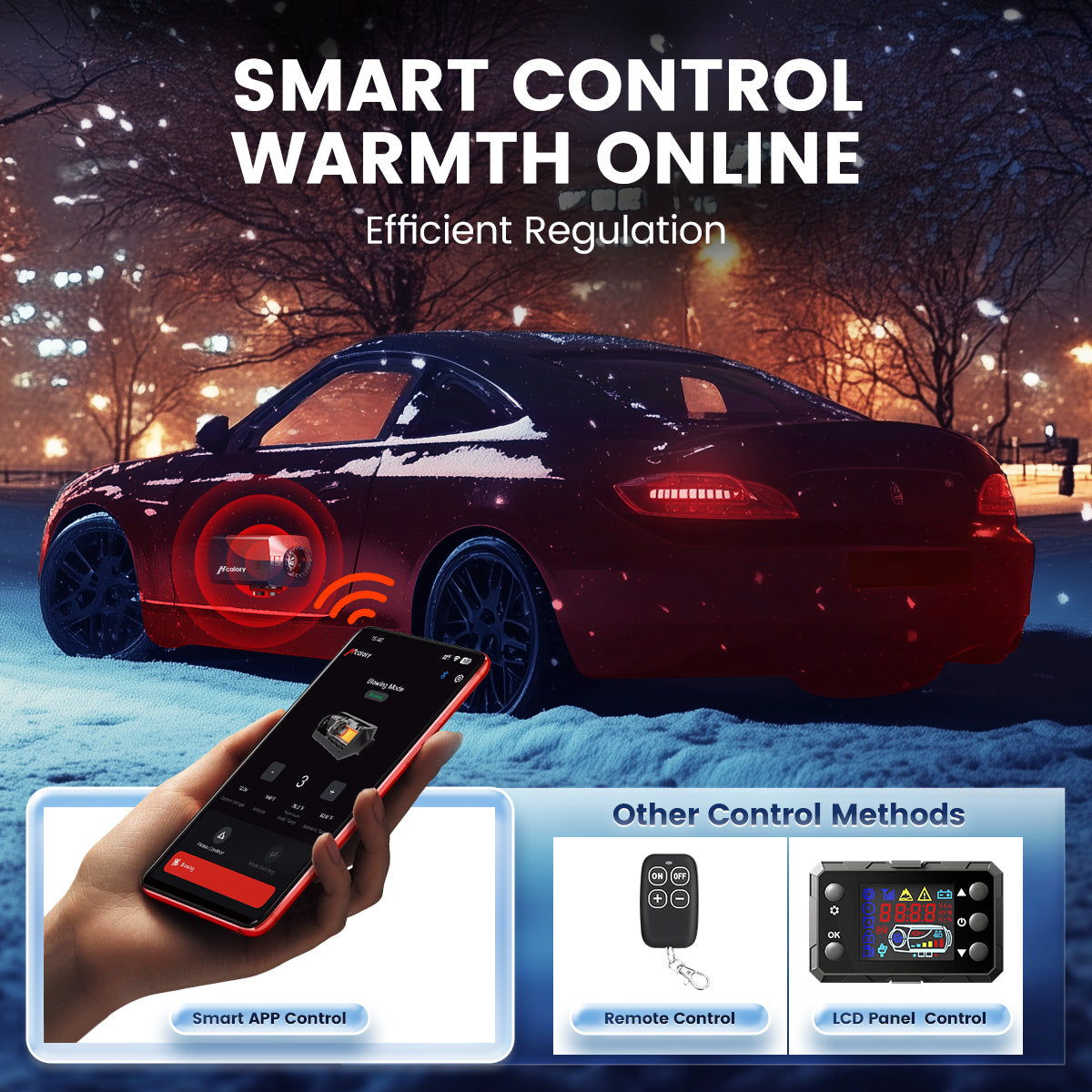 Heater Control F Series Diesel Heater Origin-SE, 12V App Control - Hcalory