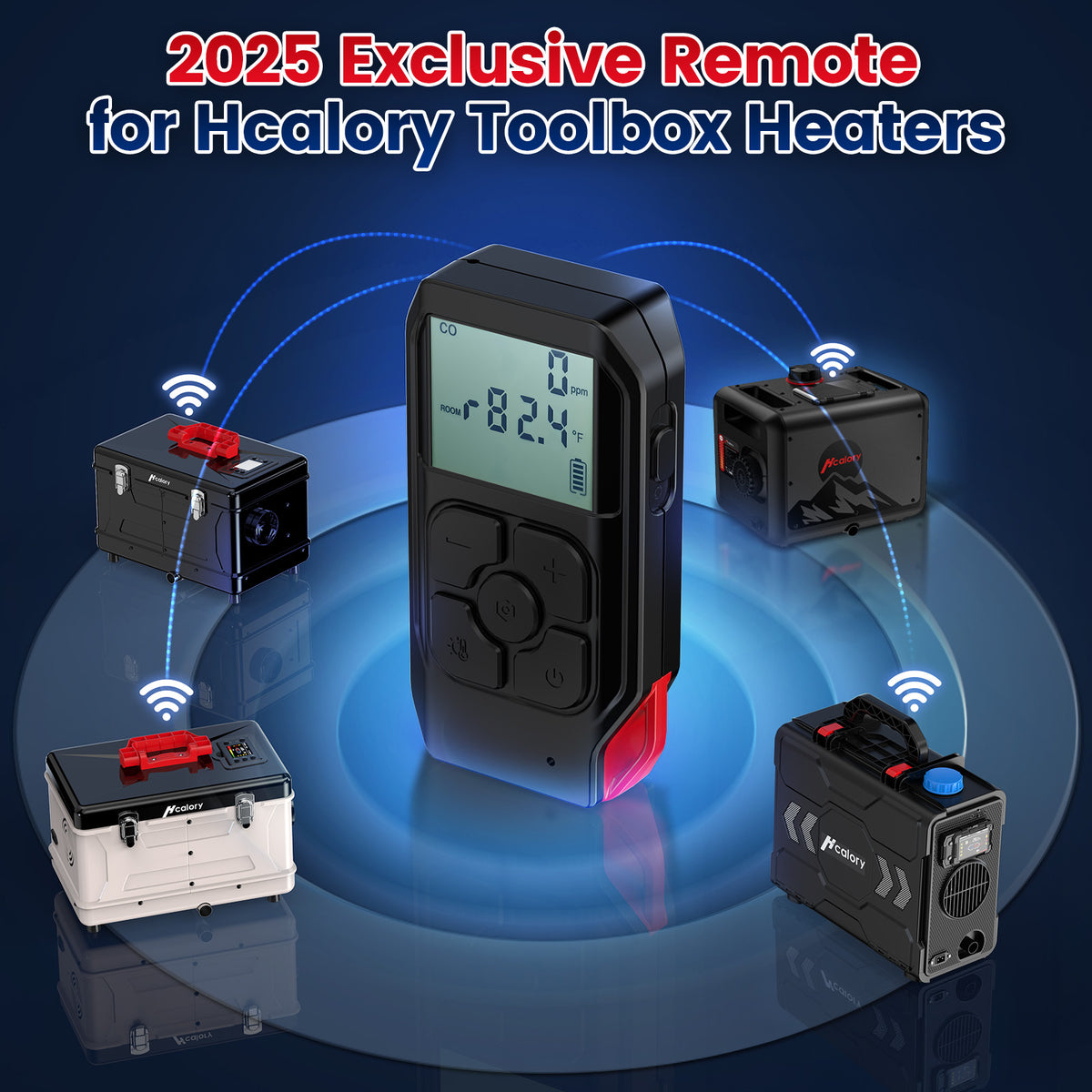 Temperature Remote Control Remote Control, Wireless Temp Sensing with CO Alarm - Hcalory