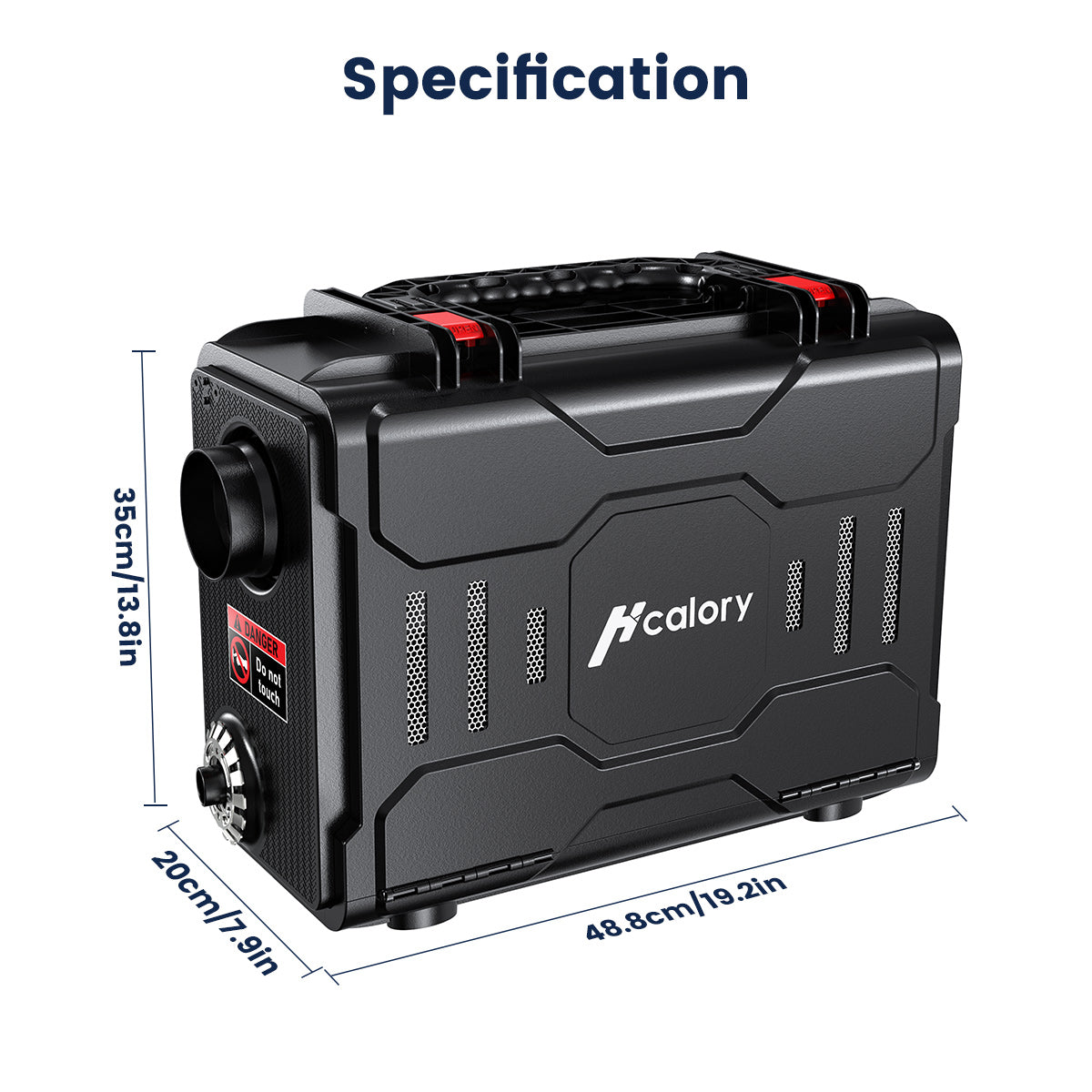 Hcalory-HC-A01-Diesel-Heater-5L-Handheld-Toolbox-All-In-One -back-Specification