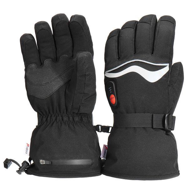 HG-02 Schwarze Elektrisch Beheizte Handschuhe, Wasserdicht Warm 1Paar