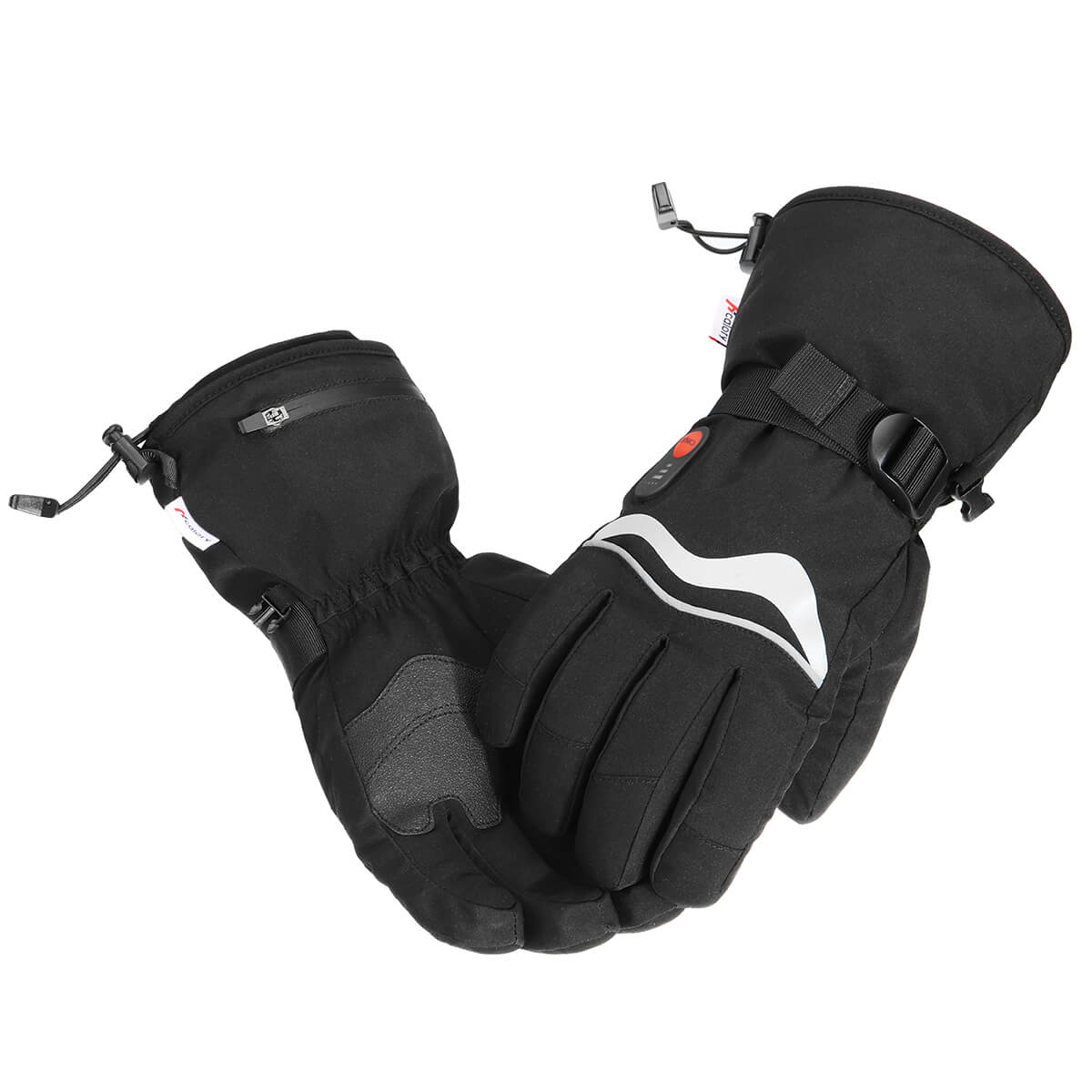 HG-02 Черные перчатки с электрическим подогревом, водонепроницаемые теплые 1 пара