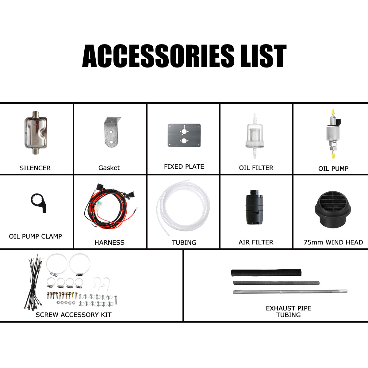 A12-Complete-Set-Accessories-list