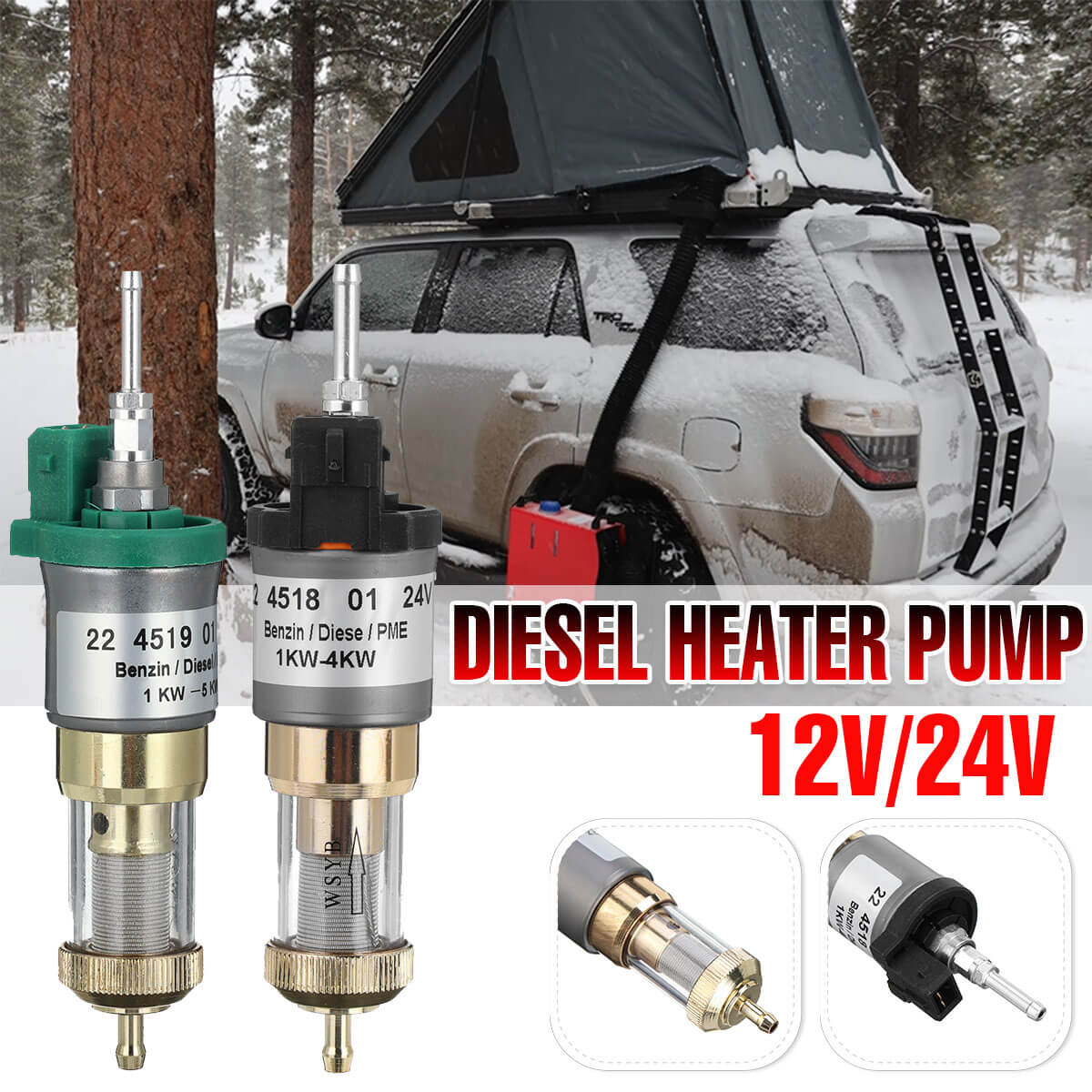 Pompe à carburant A5, élément de filtre diesel 12v / 24 V