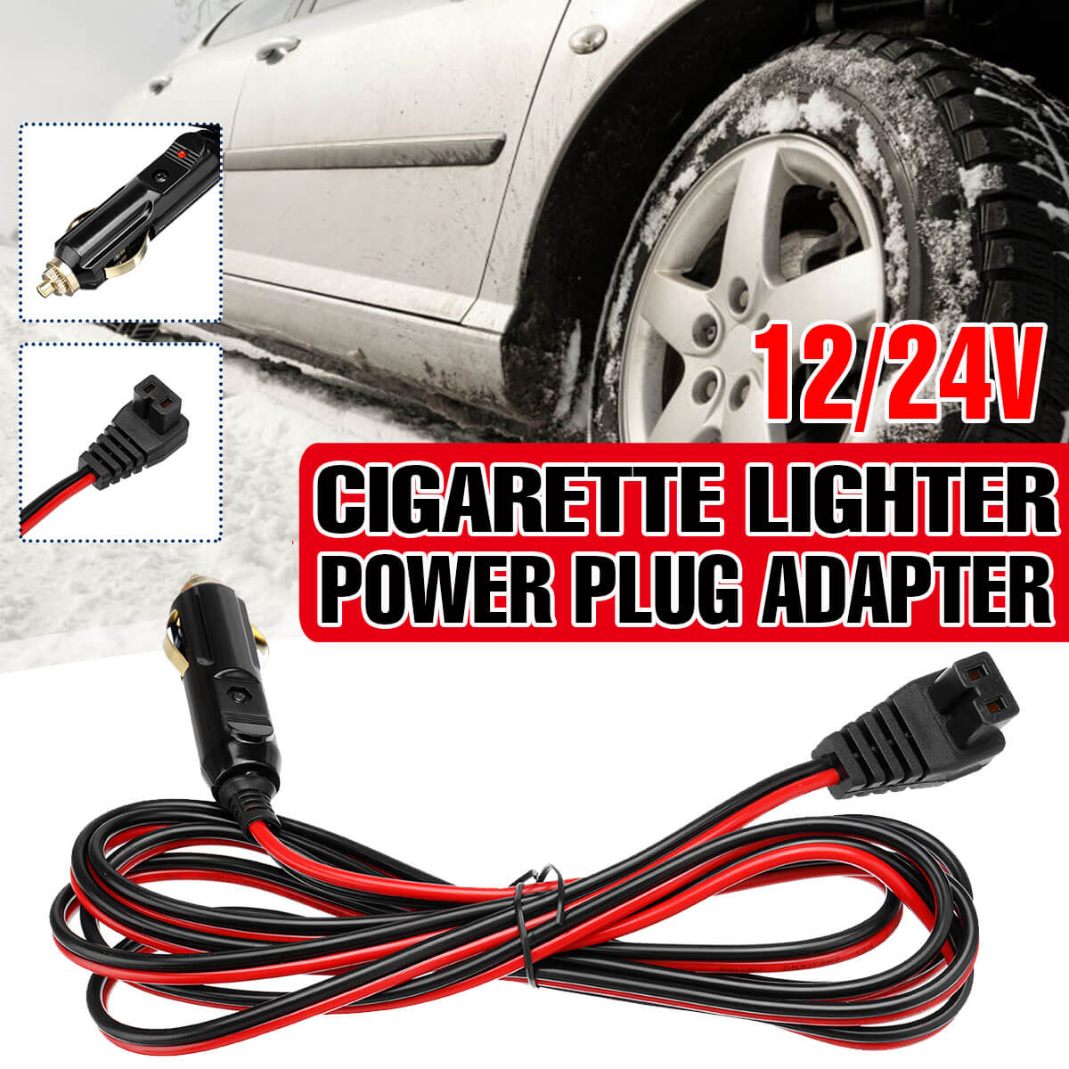A72 Cigarette Lighter Power Plug Adapter 12/24V